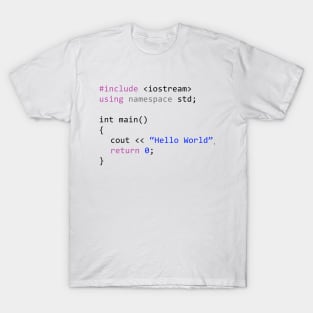 Hello world - First program in Computer science T-Shirt